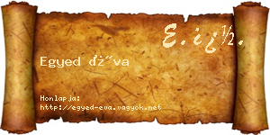 Egyed Éva névjegykártya
