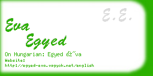 eva egyed business card